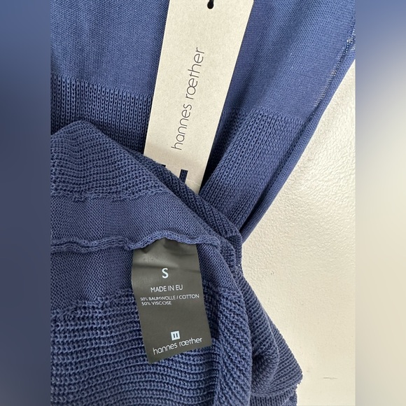 Hannes Roether Blue Midi/ Knee Length Cap Sleeve Dress size Small. NWT - Picture 9 of 9